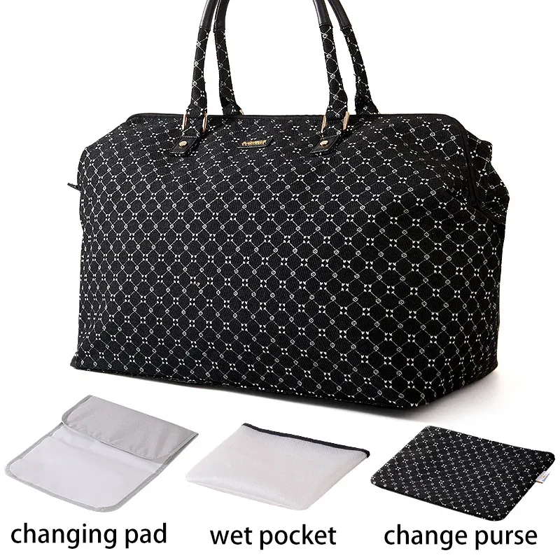 Sunveno Mommy Travel Bag 4 In 1 Diaper Tote Mommy Bag Durable Wide Opening for Quick Access Stylish & Practical