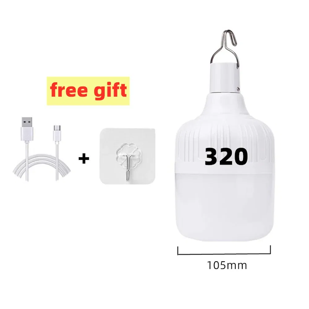 450w Camping Light USB Rechargeable LED Emergency Lamp Outdoor work light Portable Lanterns with Hook for BBQ Tents Battery Bulb