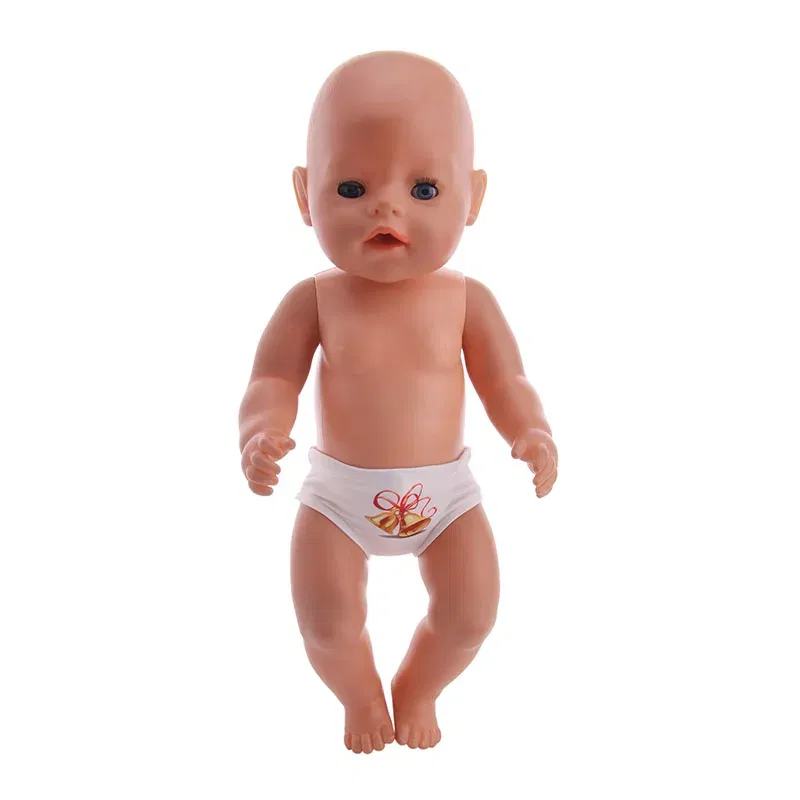Color: Brown - Doll Panties 24 Pattern Panties For 18 Inch American&43Cm Baby New Born Doll Our Generation , For Baby Birthday Festival Gift