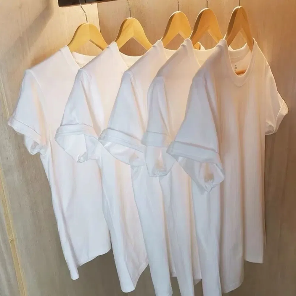 Color: SKY BLUE, Size: 4XL, Sale by Pack: Pack of 2 - 2PCS 100% Cotton Solid T Shirts Men's and Women's Short Sleeve White Tees Casual Breathable Loose Round Neck T-shirt Couple Tops
