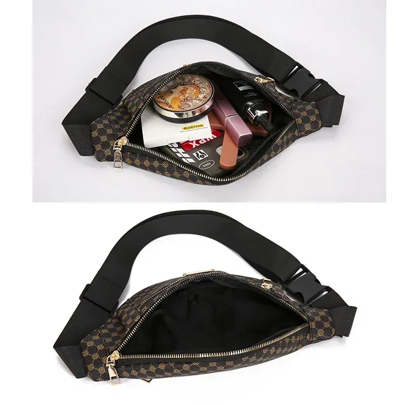 Color: black - VC Men's Fanny Pack Lightweight Sports Cycling Waist Bag Classics Small Shoulder Bags for Man Belt Pouch Phone Chest Bags Male