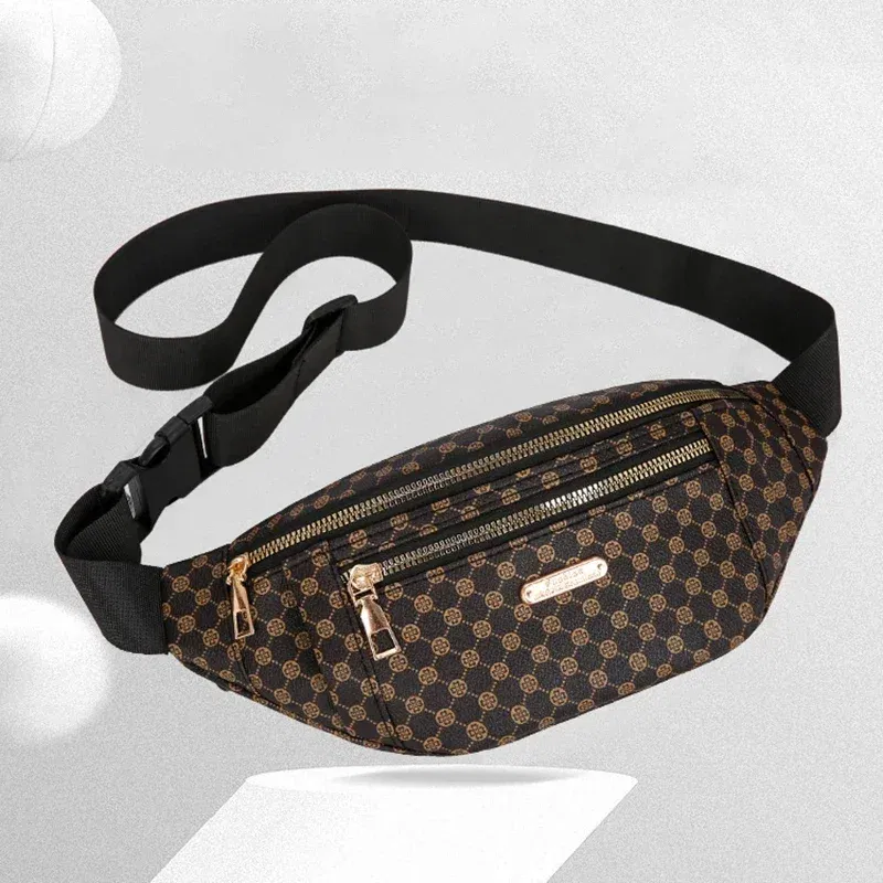 Color: black - VC Men's Fanny Pack Lightweight Sports Cycling Waist Bag Classics Small Shoulder Bags for Man Belt Pouch Phone Chest Bags Male