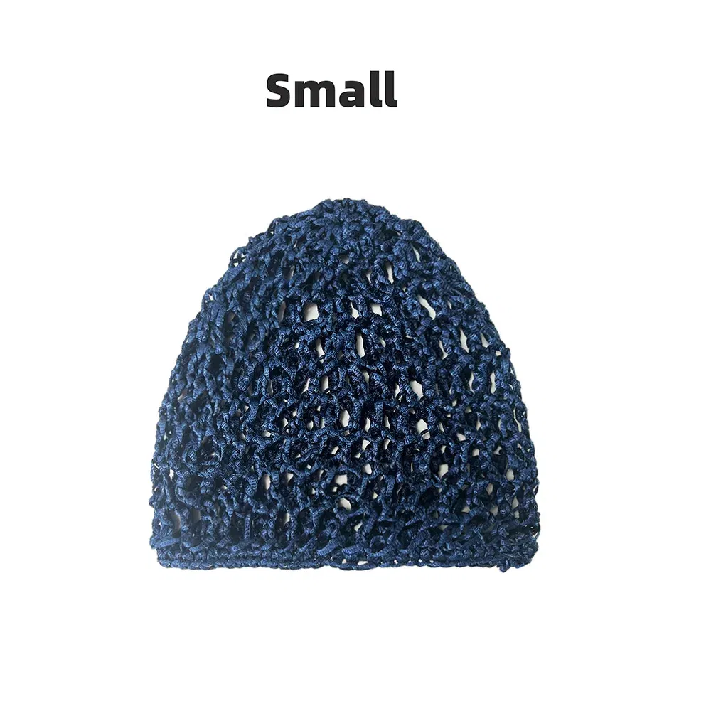 Color: Army green - Womens Mesh Hair Net Crochet Cap Stylish Bar Hair Net Hand-crocheted Silk Mesh Hair Accessories Hats Turban Night Cover  Beanie