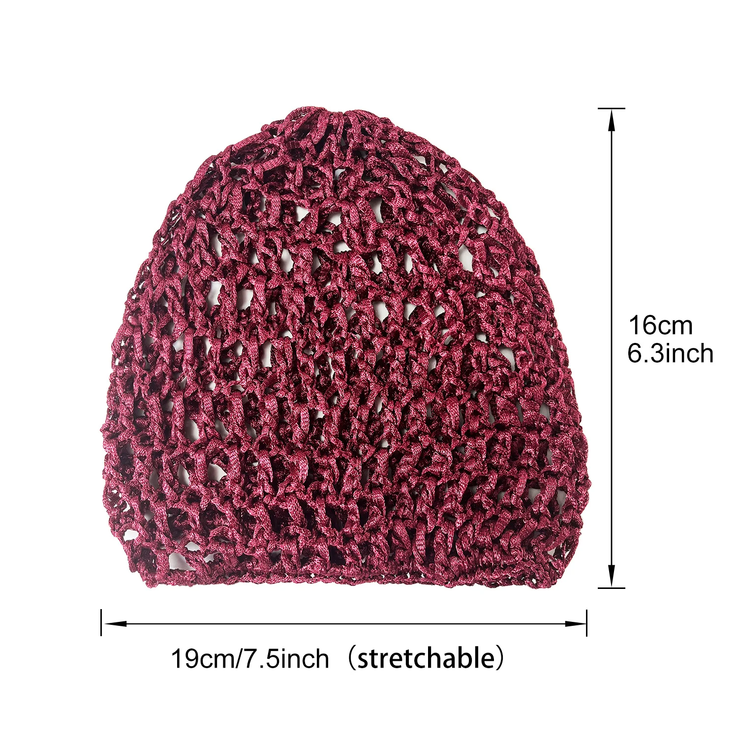 Color: Army green - Womens Mesh Hair Net Crochet Cap Stylish Bar Hair Net Hand-crocheted Silk Mesh Hair Accessories Hats Turban Night Cover  Beanie