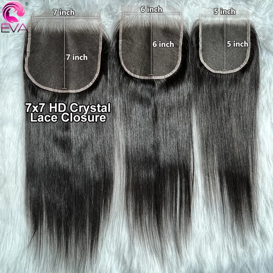 Color: Yellow, Material Grade: Remy Hair, Stretched Length: 20inches - Eva 5x5 Hd Lace Closure Straight 13x4 Lace Frontal Closure Hand Tied Human Hair Closures Free Part Hd Lace Closure Pre Plucked