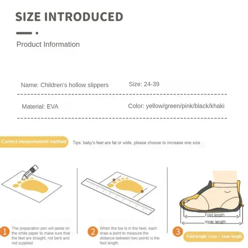 Color: Yellow, Shoe Size: 4 - Children Slippers Boys EVA Smiling Face Bathroom Slippers Summer 2-14 Years Old Girl Anti Slip Hollow Leaking Junior Footwear