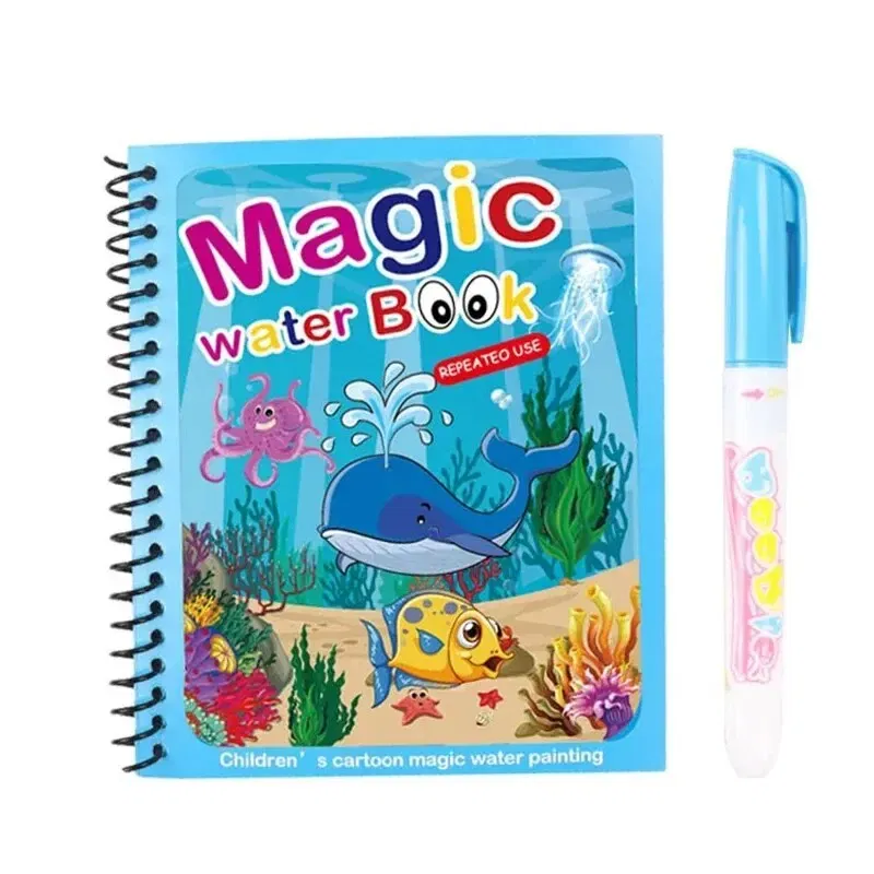 Color: Red - NEW Kids Magic Water Drawing Books Coloring Books Painting Toys for Kids Birthday Christmas New Year Gift for Boys and Girls