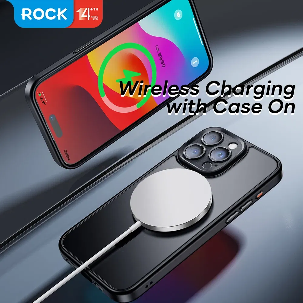 Color: Blue, Material: ABS - ROCK Translucent Case for iPhone 15 Pro Max Cover 2023 Anti-knock Matte TPU Bumper Case for iPhone 15 Pro 15 Plus PC Back Cover