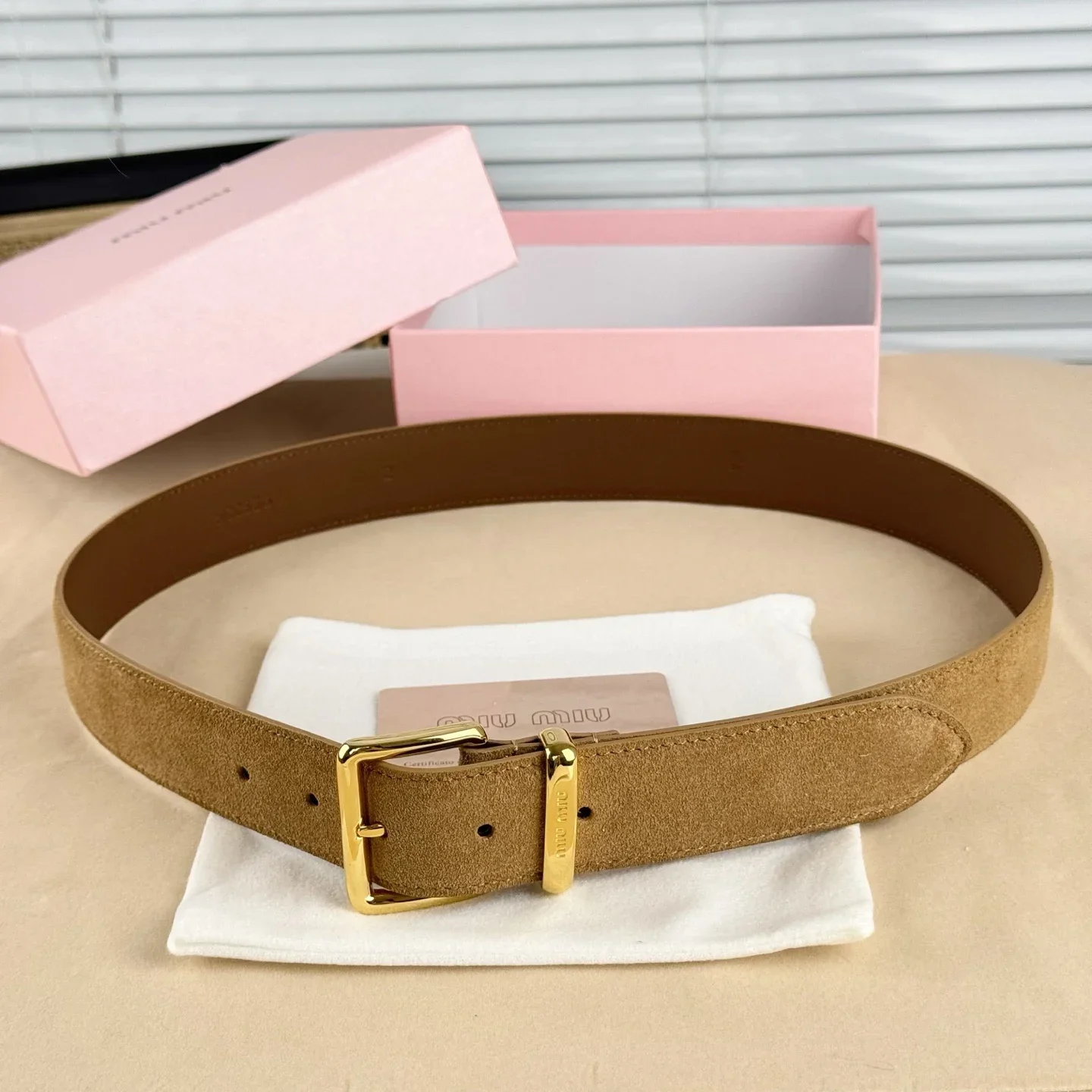 Color: WHITE, Belt Length: 85cm - High-end Gift Simple and Elegant Suede Handmade Belt Metal Buckle Fashion Belt MIU Series Trendy Women's Belt Suede Belt Luxury