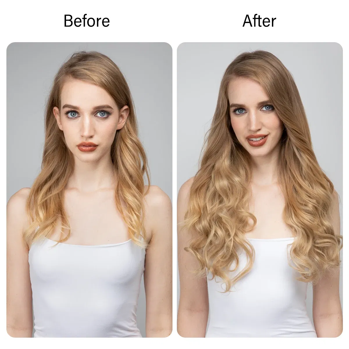 Color: T1B/4/30, Stretched Length: 16inches - Synthetic No Clip Wave Hair Extensions Ombre Natural Black Blonde Pink One Piece False Hairpiece Fish Line Fake Hair Piece