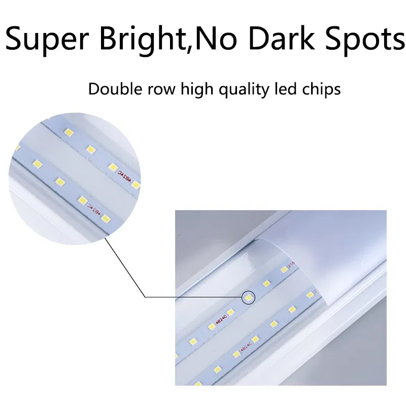 Emitting Color: Natural Light, Color: WHITE - 120cm T5 T8 Led Tube Light For Home 220V Led Lamp Tube Bar 40W 60W Cold White Warm Whtie 4ft Led Tube light 1200mm Tube lighting