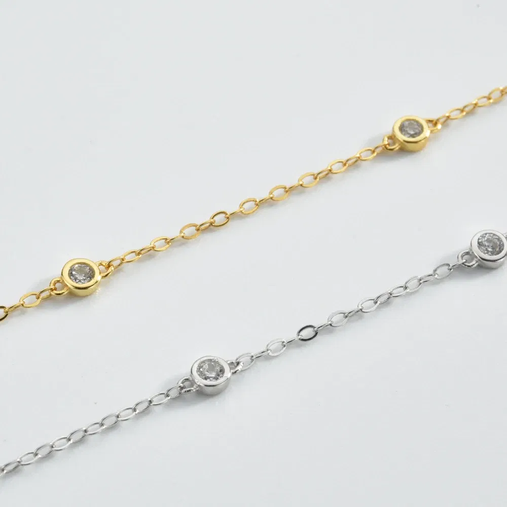Gem Color: Black - ANDYWEN New 925 Sterling Silver Gold Zircon CZ Round Charm Beads Bracelet Women Luxury Jewelry 2022 Wedding Party Chain Luxury