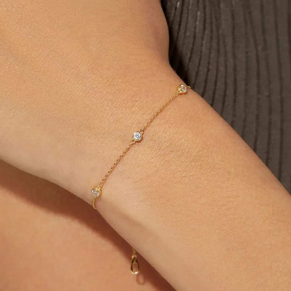 Gem Color: Black - ANDYWEN New 925 Sterling Silver Gold Zircon CZ Round Charm Beads Bracelet Women Luxury Jewelry 2022 Wedding Party Chain Luxury