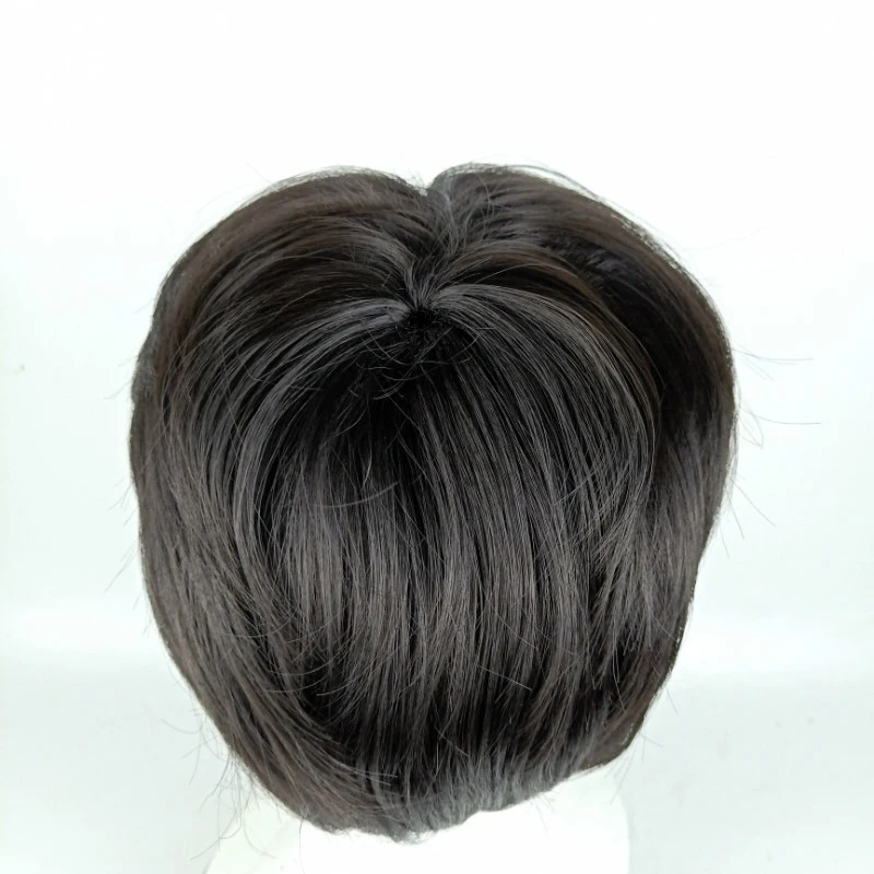 Color: Red, Bulk Buy: 1pc - Fashion Men Synthetic Black Short Wig With Middle Parted Bang DIY Styling Wig for Men Daily Wear Toupee Hairpieces Straight Hair