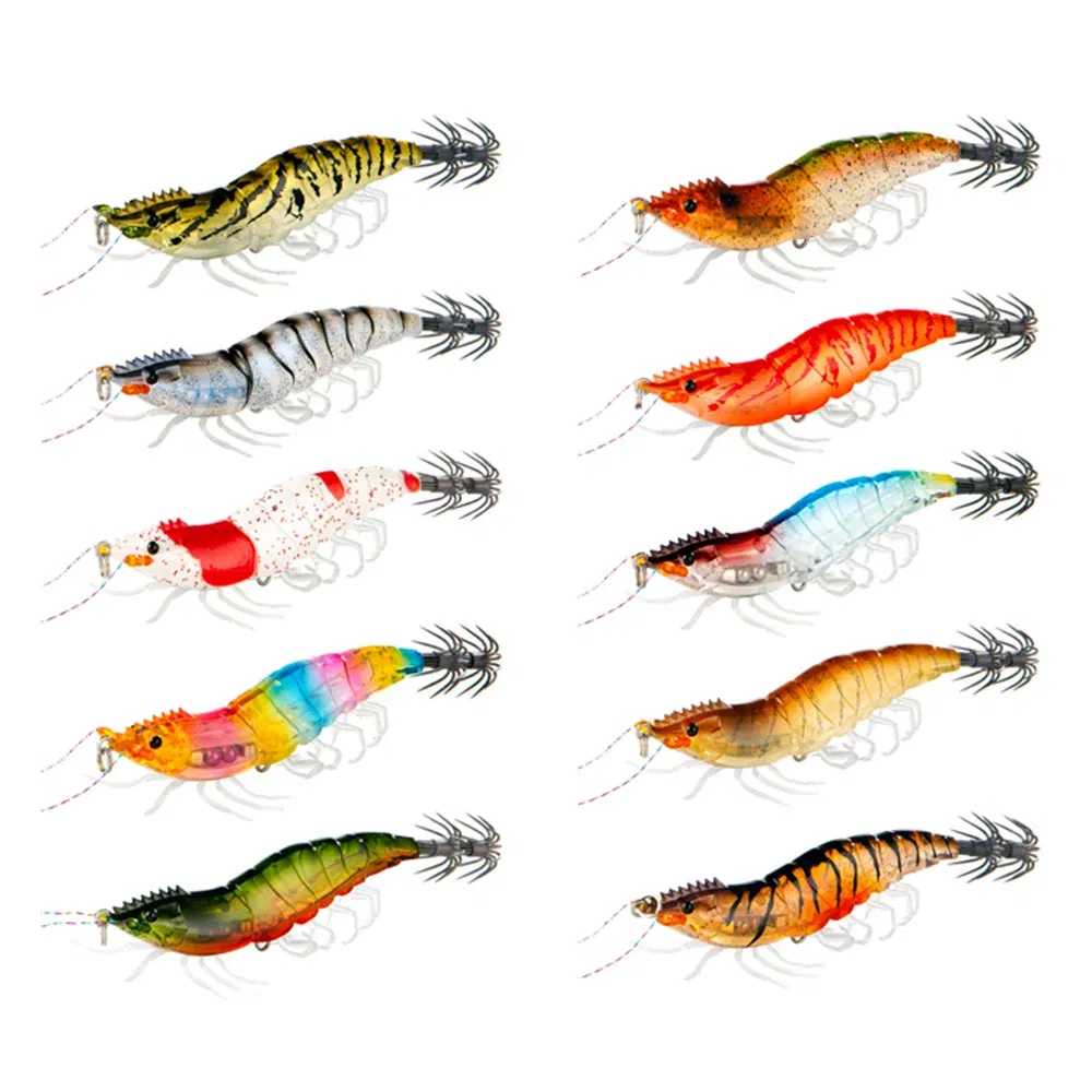 Color: Blue, Size: 80mm - ILURE Squid Bait Squid Jigs Horizontal Luminous Webfoot Octopus Egi Lure Wobbler Artificial Hard Bait Cuttlefish Hook Tackle