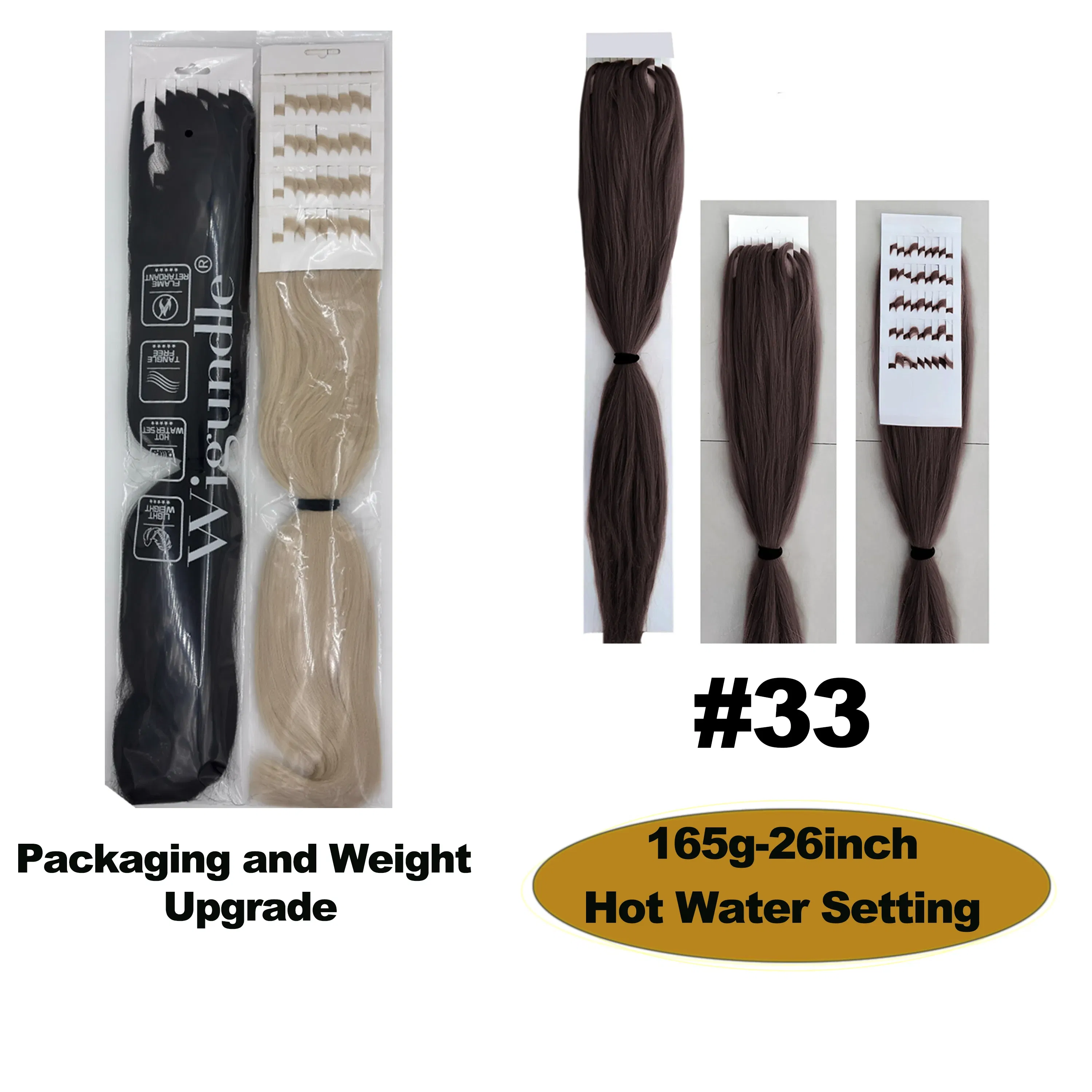 Color: #130, Stretched Length: 26inches, Bulk Buy: 1Pcs/Lot - Kanekalon 26inch Hot Water Set Pre Stretched Jumbo Braiding Hair Box Twist Braids Synthetic Hair Extensions For Women Soft Yaki