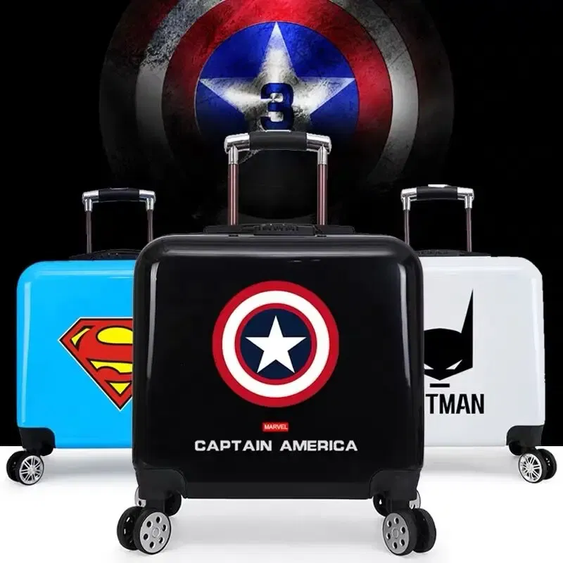 Color: SKY BLUE, Luggage Size: 18Inches 450mm - New boy cartoon trolley case kids suitcase rolling luggage girl lovely trolley box children school luggage bag with wheels