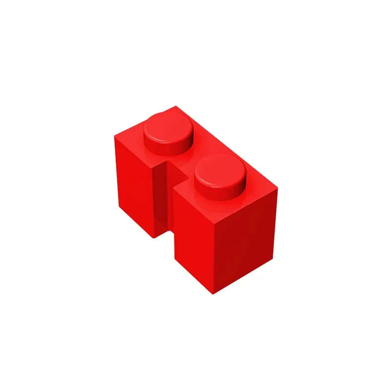 Color: Red - Gobricks GDS-798 BRICK 1X2 W. GROOVE compatible with lego 4216 children's toys Assembles Building Blocks Technical