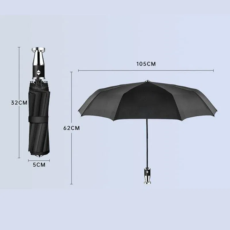 Color Name: GRAY - High-end Car Emblems Folding Sunshade Windproof Umbrella For Porsche Boxster Cayman Cayenne 911 Macan Panamera Auto Accessories