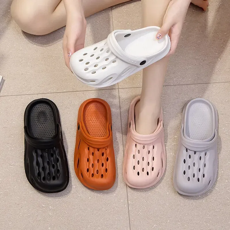 Shoe Size: 41, Color: Black - Clogs Women Sandals Summer Casual EVA Lightweight Outdoor Women's Shoes Anti Slip Thick Sole Beach Slides Couple Garden Shoes