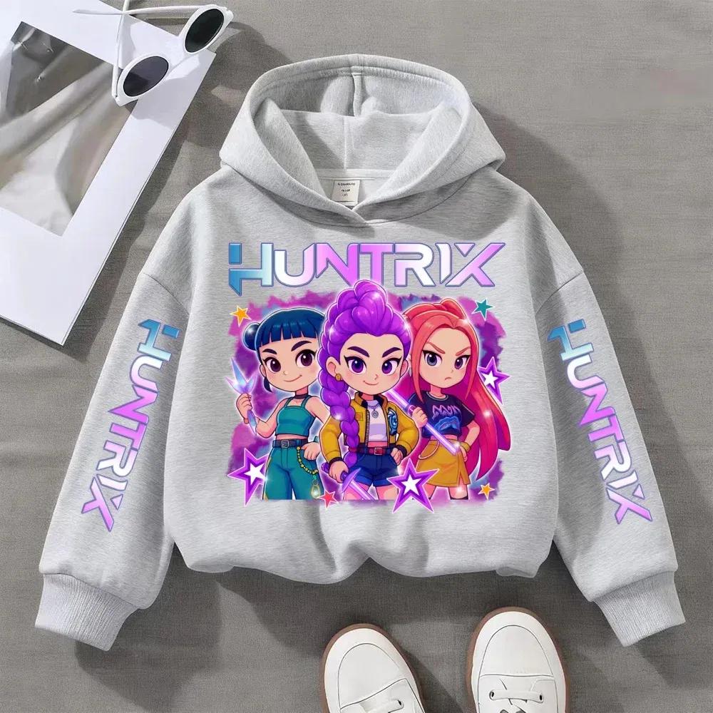Color: army green, Kid Size: 140 - Witch Hunter Group Zoey Cosplay Costume Girls Womens Halloween Party Costumes Demon Hunter Idol Girl Group Purple Casual Hoodie