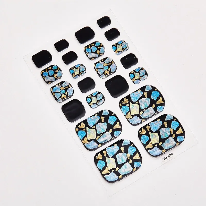 Color: Dark Grey - 22 Tips/Sheet Nail Sticker Album Nail Designs Manicure Nail Accesoires Nail Art Stickers Nail Wraps DIY Women Salon Loveliness