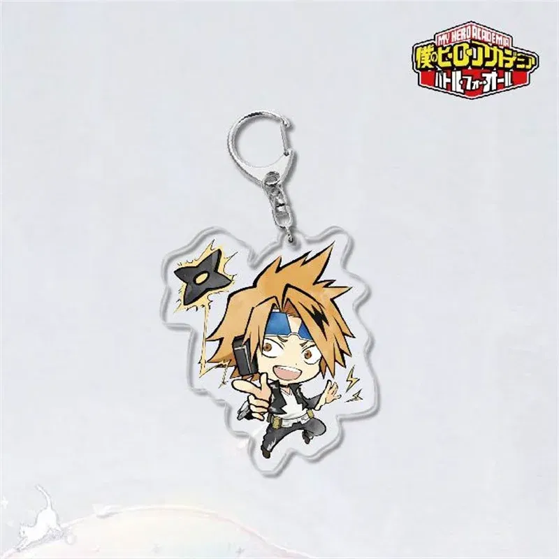 Color: GRAY - Anime My Hero Academia? Midoriya Izuku Cosplay Keyrings Acrylic Figure Key Chains Bakugou Katsuki Keychain For Bags Fans Gift