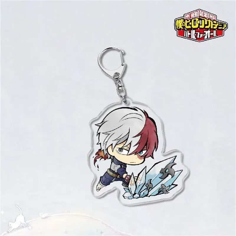 Color: GRAY - Anime My Hero Academia? Midoriya Izuku Cosplay Keyrings Acrylic Figure Key Chains Bakugou Katsuki Keychain For Bags Fans Gift