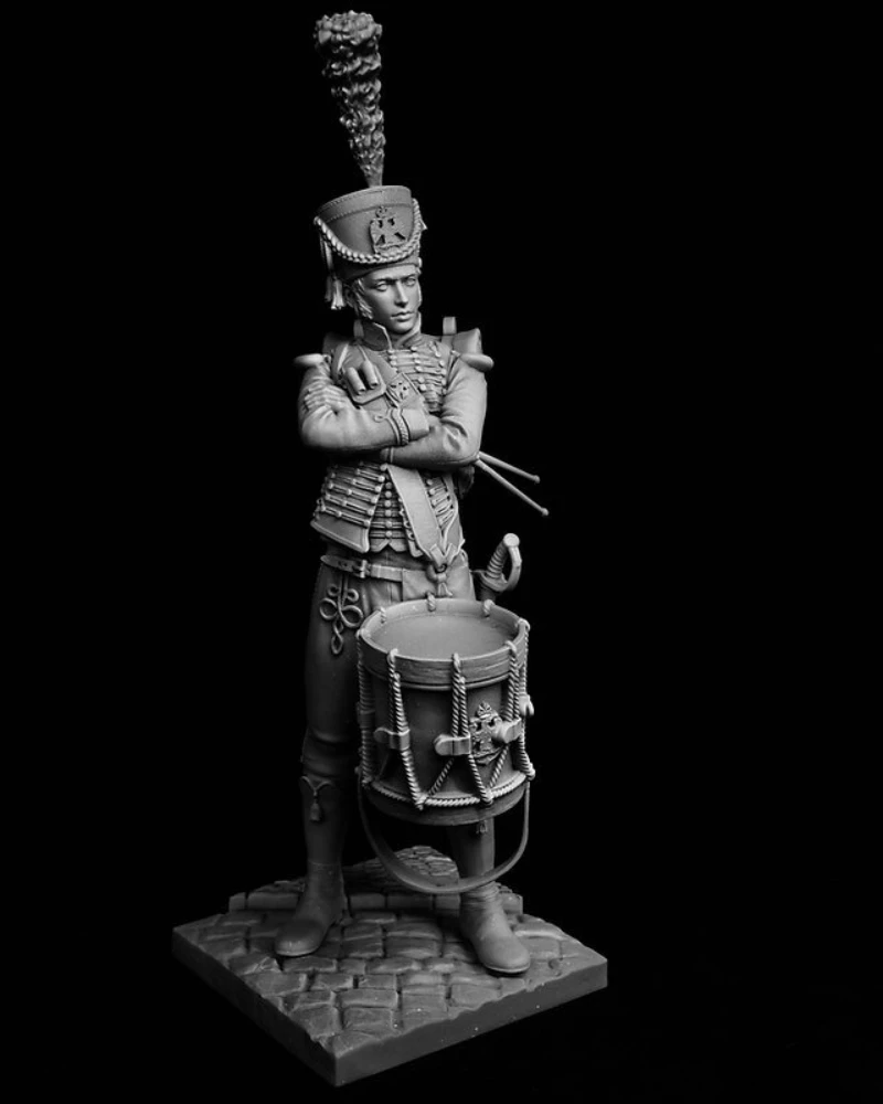 DieCast Resin Figure Model Kit Guard Marine Drummer Hobby Miniature Toys Unassembled Unpainted DIY Diorama