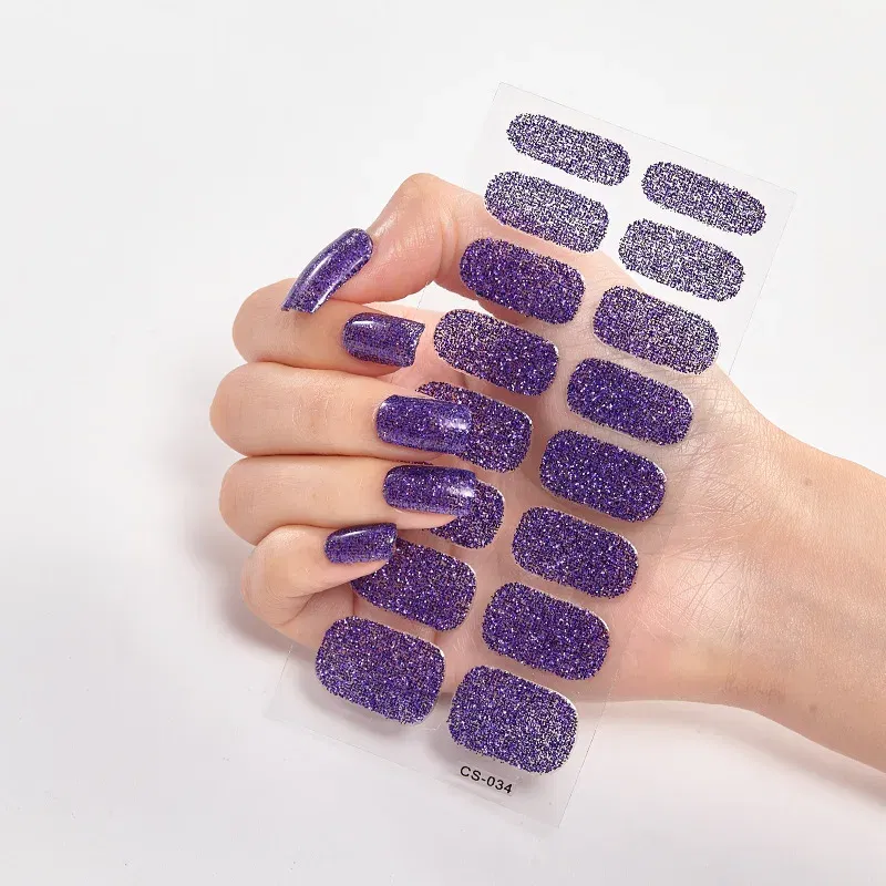 Minimalist Design Fashion Nail Polish Glitter Series Powder Sequins Self Adhesive Nail Sticker Nail Sticker Set Nail Decoration