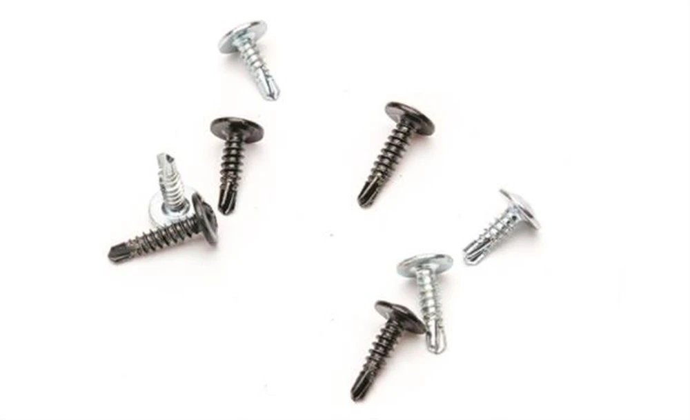 Color Name: black - Carbon Black/Silver Steel Phillips Head Self-tapping M4 M5 screws Fits For universal Car Rear Bumper lip Diffuser Installation