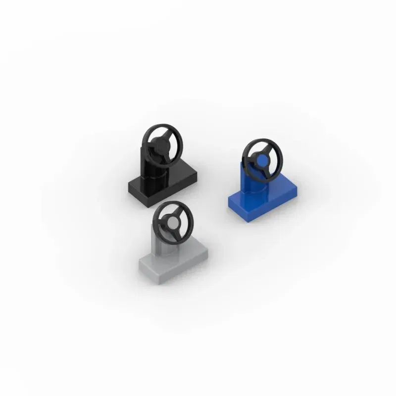 Color: green - 20pcs MOC Parts 3829 73081 Steering Stand 1x2 con volante nero compatibile mattoni fai da te blocchi di costruzione particella g