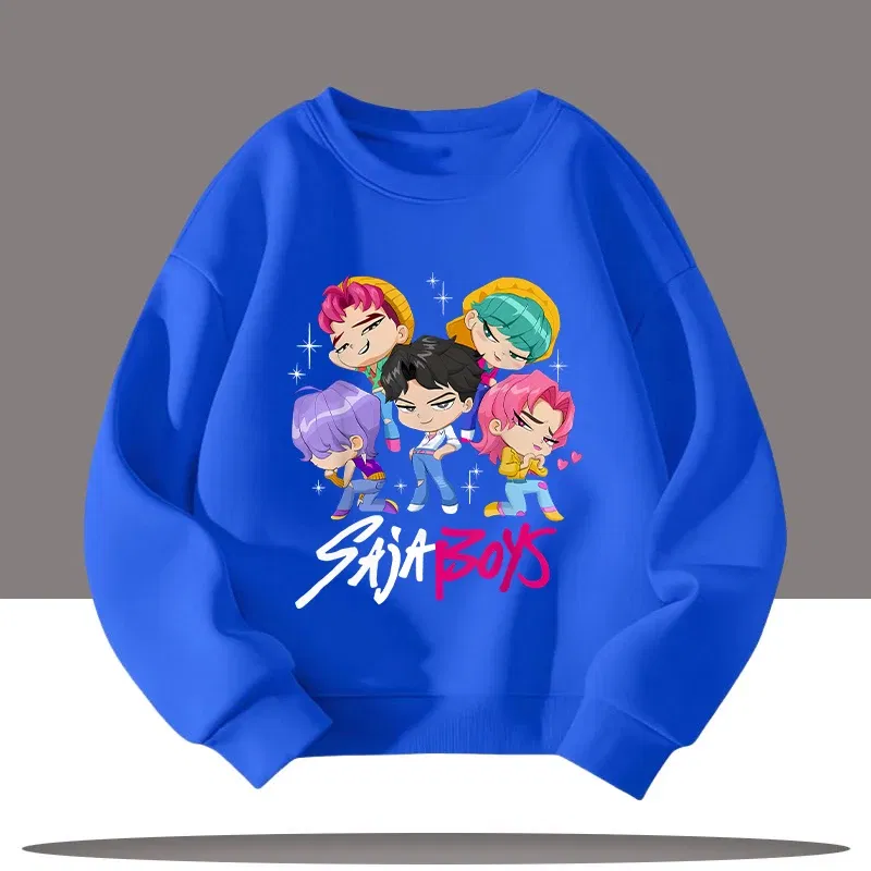 Color: Yellow, Kid Size: 9 - K-pop Demon Hunters Cartoon Print 3-12 Year Old New Style Kids Round-neck Sport Shirt Cute Girl Casual Top Children's Clothing