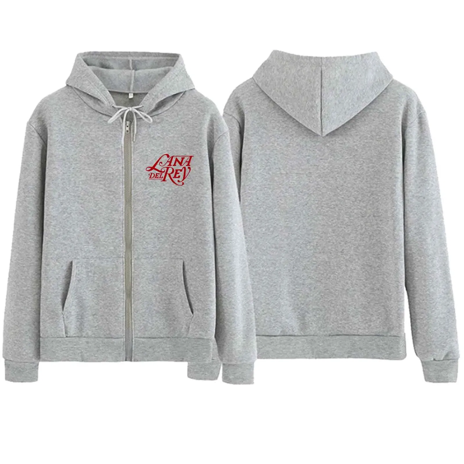 Color: Beige, Size: XXL - Lana Del Rey Zipper Harajuku Streetwear Printing Music Fans Gift Hoodie Casual Pullover Tops Hoodie 2024 V-Neck Sweatshirts
