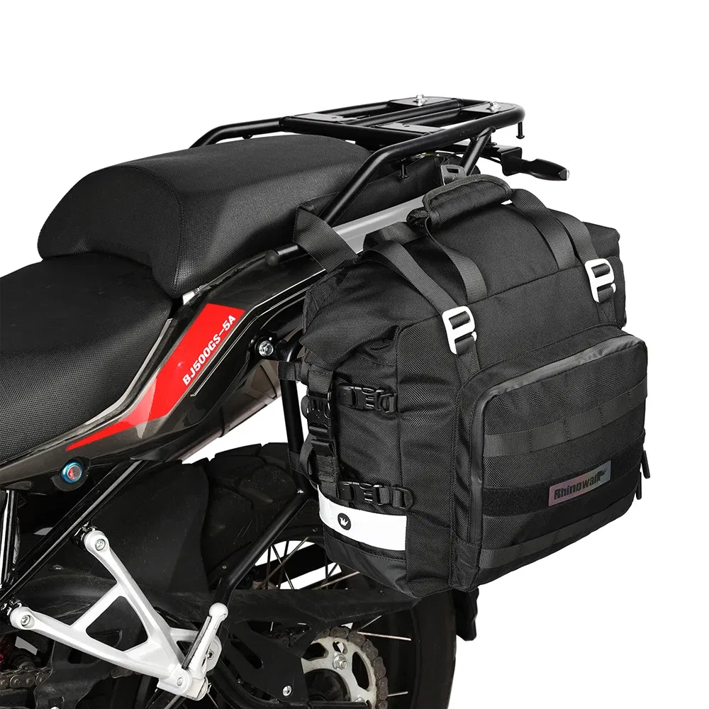 Color Name: GRAY - Motorcycle Saddlebag Waterproof Side Bag For BMW R1250GS R1200GS F850GS F750GS LC ADV Adventure For Suzuki V-Strom Luggage