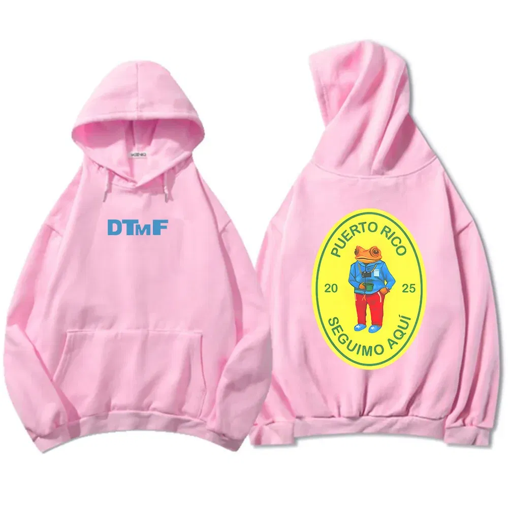 Color: Gold, Size: S - DTMF Deb?­ Tirar Más Fotos 2025 New Album Hoodies Bad Bunny Singer Printing Sweatshirts Men Women Clothing Sudaderas Hombre Male