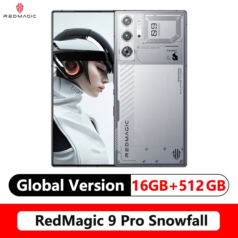 Color: WHITE, Ships From: CHINA, Bundle: Bundle 1 - Original Global Version RedMagic 9 Pro 5G Phone 6.8" Q9+ Full Flat FHD+ Gaming Phone Snapdragon 8 Gen 3 6500mAh 50MP NFC