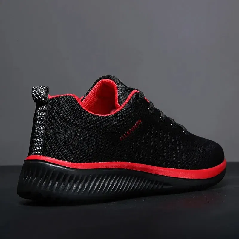 Shoe Size: 42, Color: Black - Men Casual Sneakers High Quality Male Sneakers Breathable Fashion Gym Light Walking Casual Shoes
