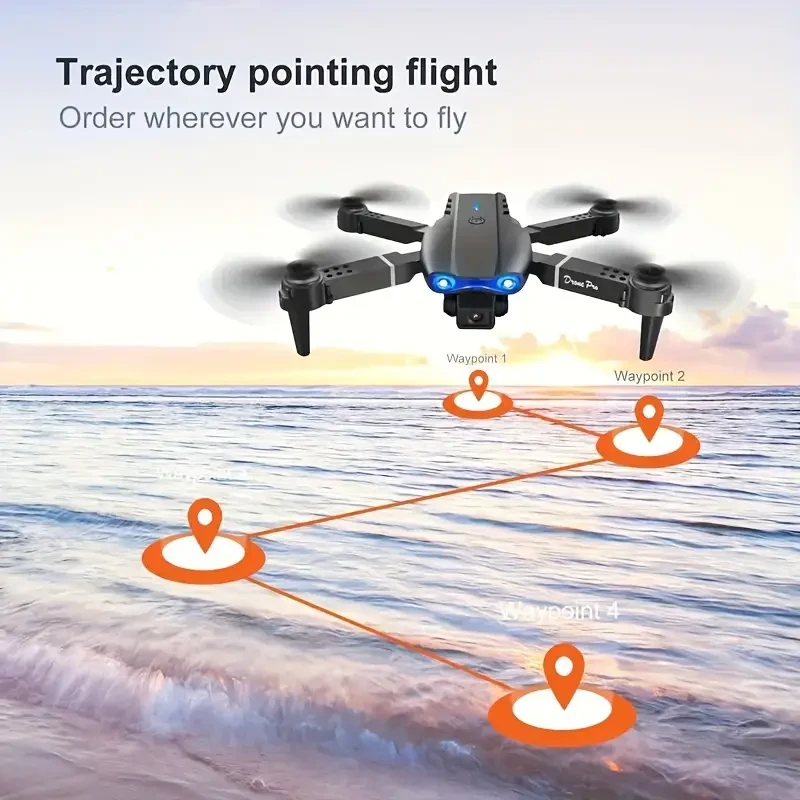 E99pro Drone With SD Camera, One-key Takeoff And Landing, Altitude Hold, One-key 360°