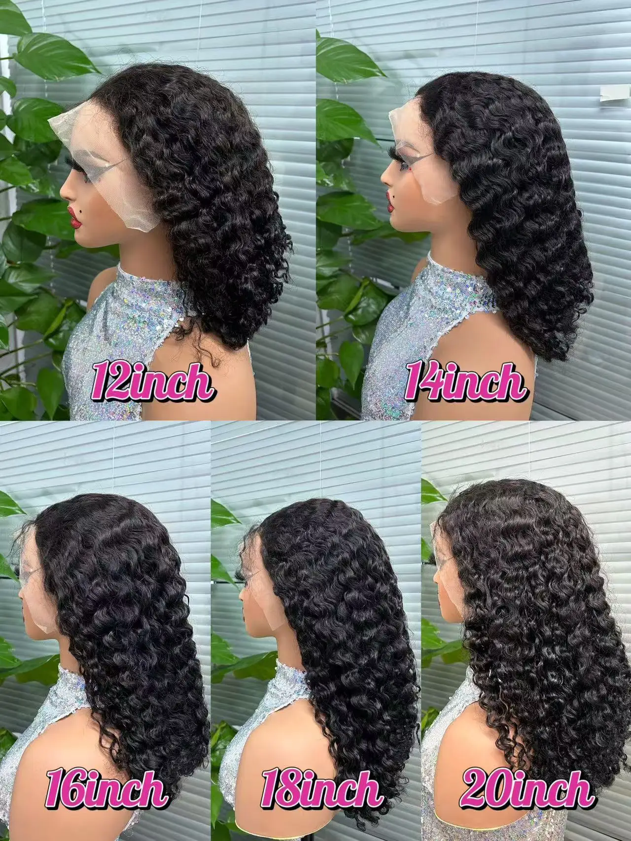 Color: #1B, Ships From: CHINA, Stretched Length: 16inches, Density: 300%, Lace Size: 13x4 - 300% Density 12A Double Drawn 13x4 Lace Front Bouncy Curly Human Hair Wigs Natural Burmese Curly Remy Hair Wigs for Black Women