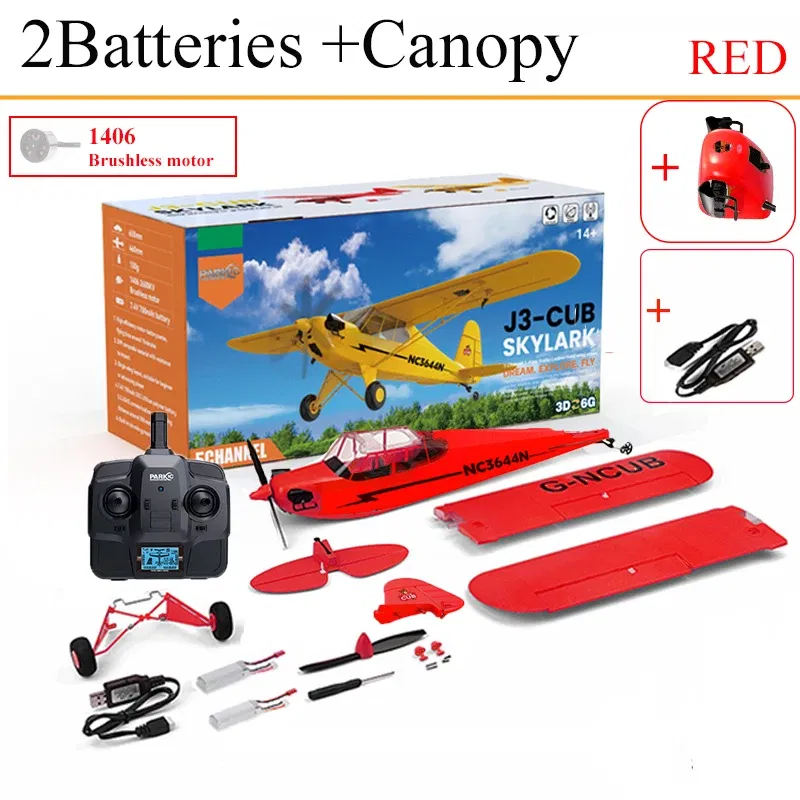 2025 New Hot 2.4G RC Plane WLtoys A160 Upgraded Version Red 5CH 3D/6G Fixed Wing Aircraft Brushless Motor Outdoor Toys For Gift