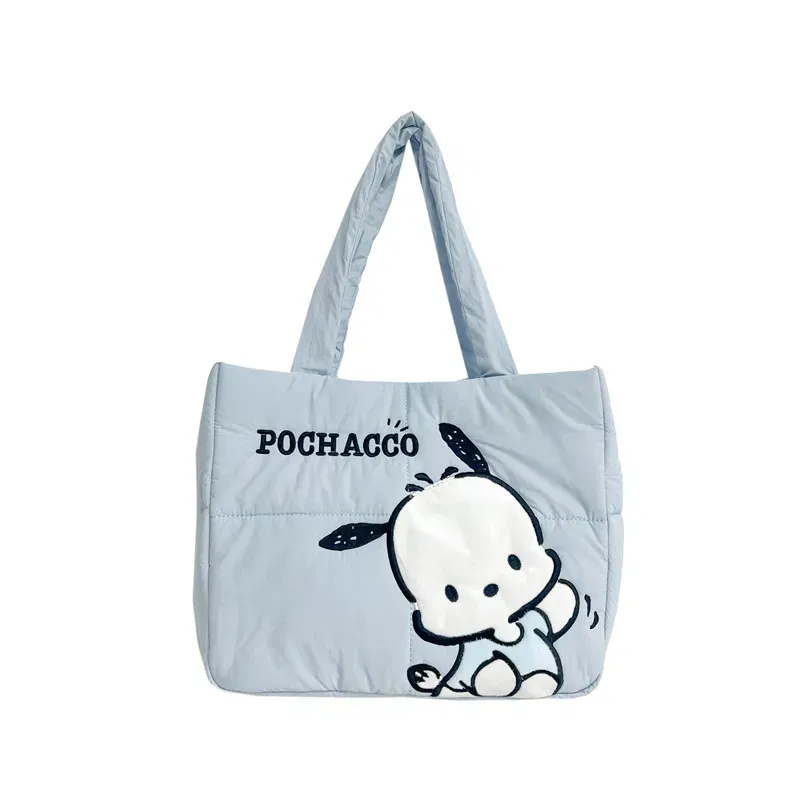 Color: Black - My Melody Pochacco Kawaii Sanrio Kuromi Anime Women Handbag Tote Shoulder Bag Cute Cartoon Girl High-capacity Commuter Package
