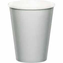 Shimmering Silver Cups Paper 266ml - Pack of 24