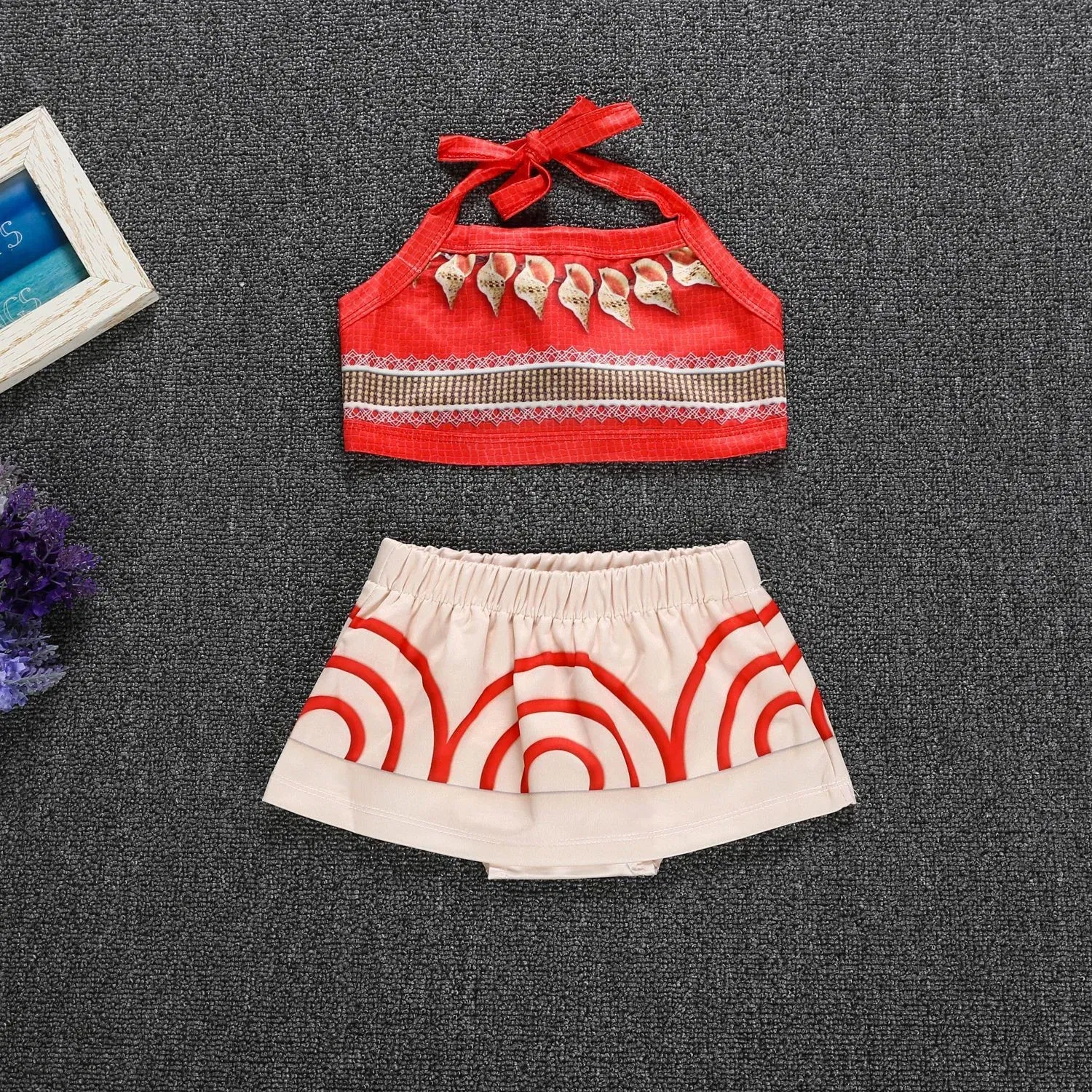 Color: army green, Kid Size: 12 - Little Girls Dress up Moana Baby Kids Two Pieces Set Top +Pants Infant Vaiana Role Play Festival Princess Costume Casual Clothes