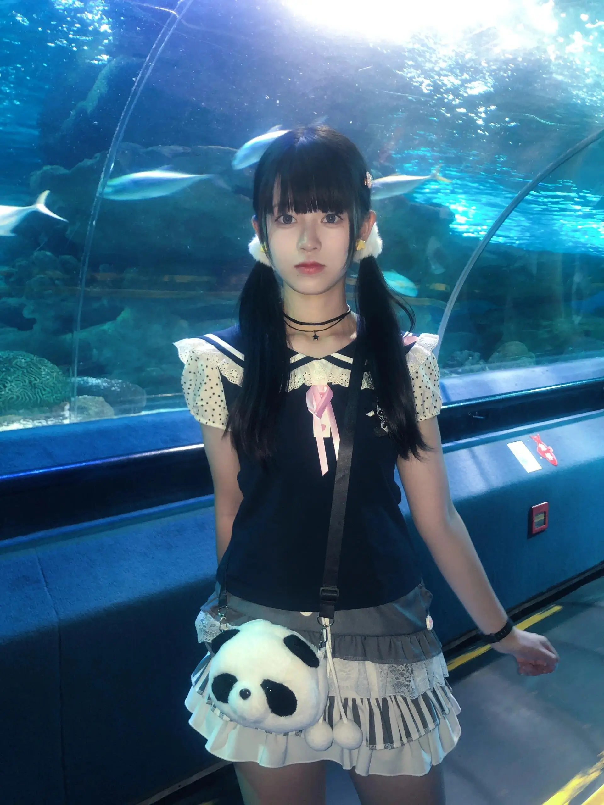 Color: black, Size: M, Ships From: CHINA - Women clothing arcane Y2k Lace T-shirt Kawaii Panda Embroidery Graphic T Shirts Harajuku Fashion Casual Sweetheart Tops Cute Tee