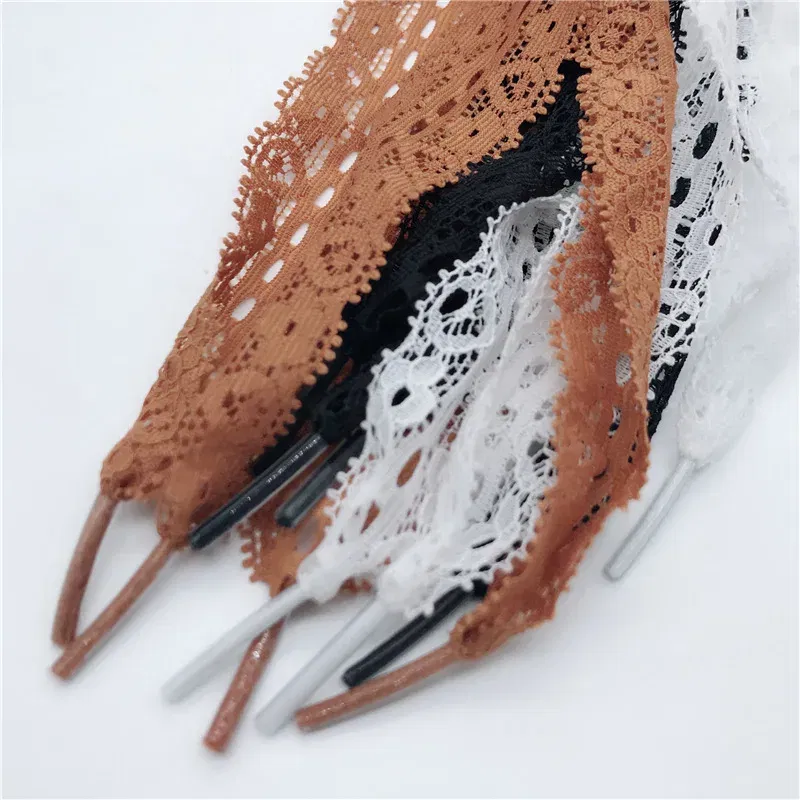 Color: WHITE, Length: 100cm, Ships From: CHINA - 1 Pair New Lace Shoelaces Women's Casual Shoes Fashion Ribbon Shoelace Outdoor Sneakers Black Shoe Laces 80CM/100CM/120CM