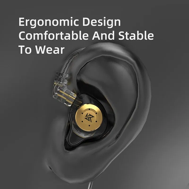 Color: PURPLE - KZ EDX PRO IEM Earphones Bass Sound Earbuds Dynamic Drive HiFi Headphones Sport Noise Cancelling Headset with Detachable Cable