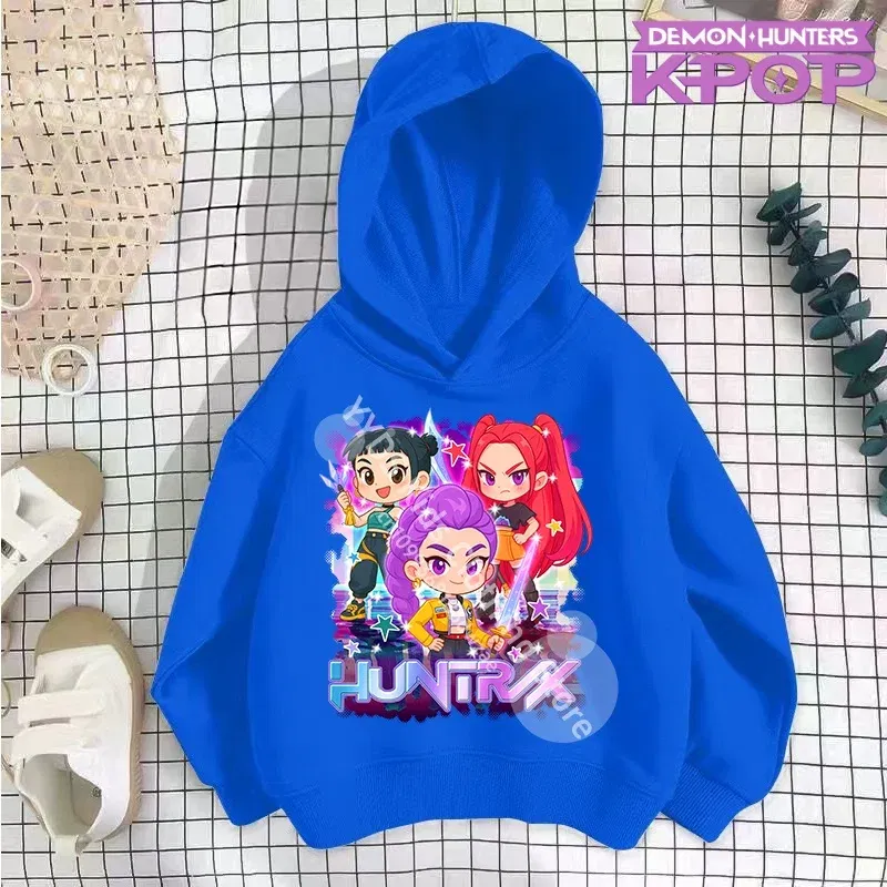 Color: Silver, Kid Size: 110 - 2025 KPop Demon Hunters Hoodie Fashion Rumi Sweatshirt Pullover Cute Long Sleeve Autumn Boys Girls Cartoon Y2K Hoody Sportswear