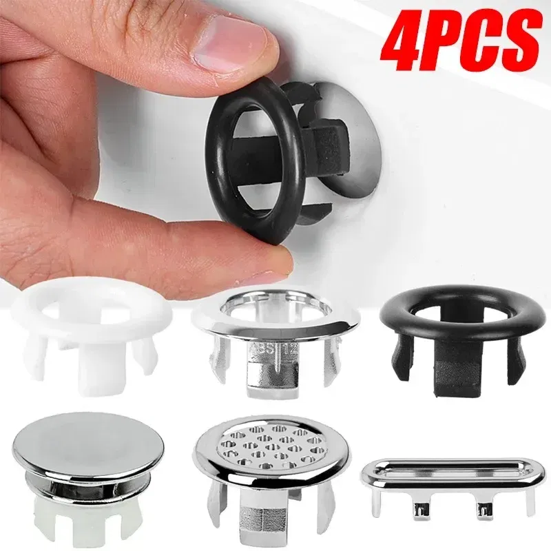 Color: Navy Blue, Outer Diameter: 79.3mm - 4/1pcs Sink Hole Round Overflow Cover Kitchen Basin Trim Hollow Overflow Ring Plug Bathroom Wash Basin Overflow Ring Accessories