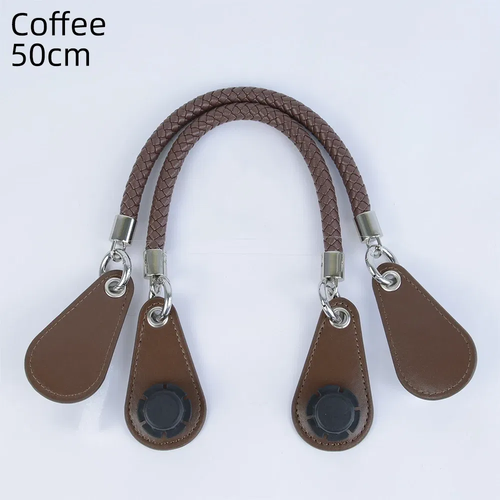 Color: Red, Ships From: CHINA - New 1 pair Obag PU Woven braided leather Rope Handles straps round handlefor O Bag accessoires